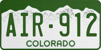 CO license plate AIR912