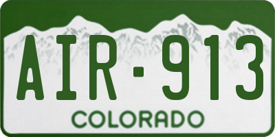 CO license plate AIR913