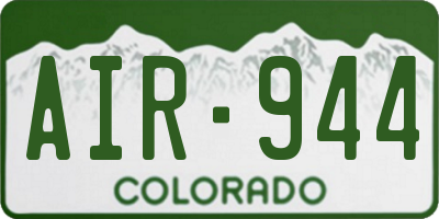 CO license plate AIR944