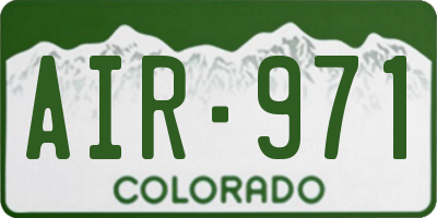CO license plate AIR971