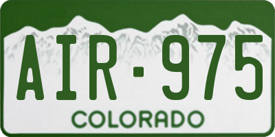 CO license plate AIR975