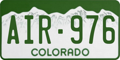 CO license plate AIR976