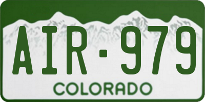 CO license plate AIR979
