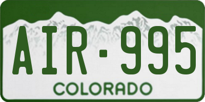 CO license plate AIR995