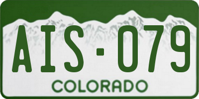 CO license plate AIS079