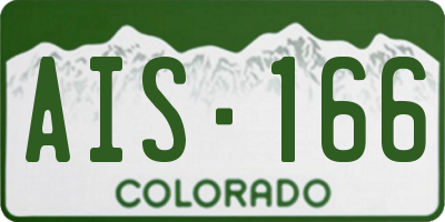 CO license plate AIS166