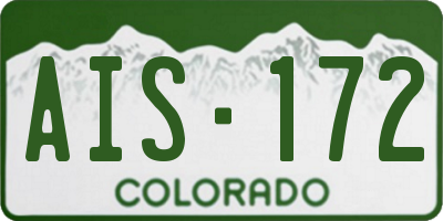 CO license plate AIS172