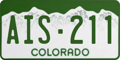 CO license plate AIS211