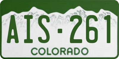 CO license plate AIS261