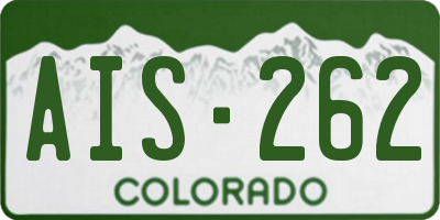 CO license plate AIS262