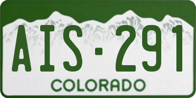 CO license plate AIS291