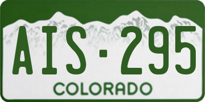 CO license plate AIS295