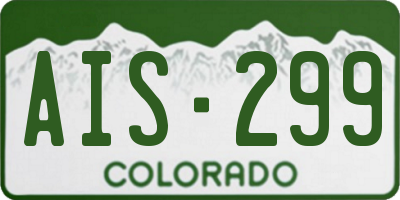 CO license plate AIS299