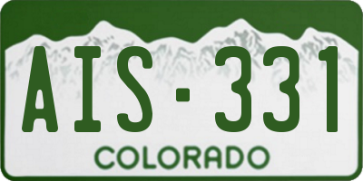 CO license plate AIS331