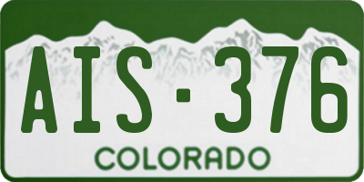 CO license plate AIS376