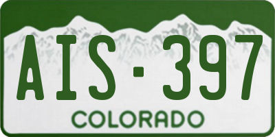 CO license plate AIS397