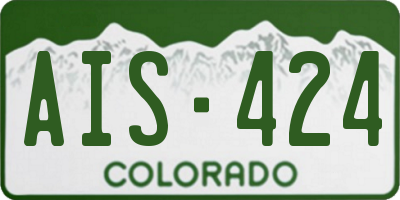 CO license plate AIS424