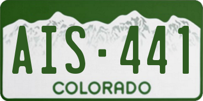 CO license plate AIS441