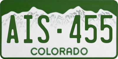 CO license plate AIS455