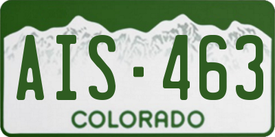 CO license plate AIS463