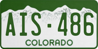 CO license plate AIS486