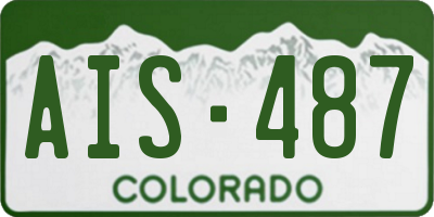 CO license plate AIS487