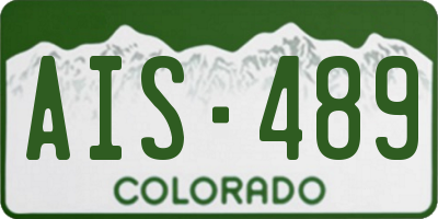 CO license plate AIS489
