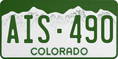 CO license plate AIS490