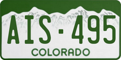CO license plate AIS495