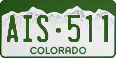 CO license plate AIS511