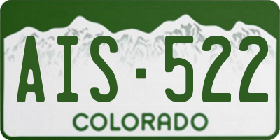 CO license plate AIS522