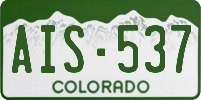 CO license plate AIS537