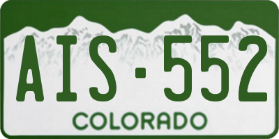 CO license plate AIS552