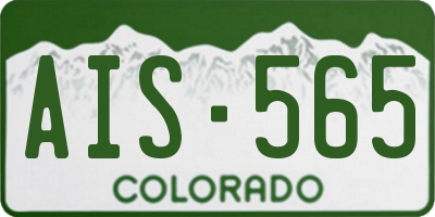 CO license plate AIS565