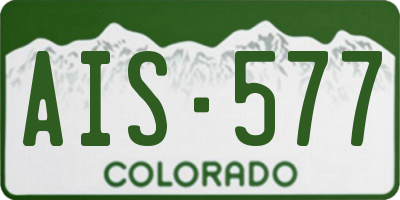 CO license plate AIS577