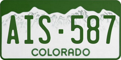 CO license plate AIS587