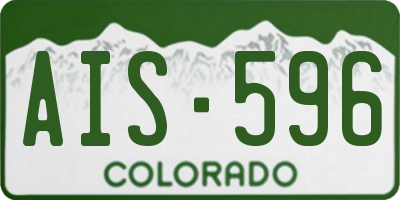CO license plate AIS596