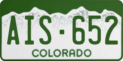CO license plate AIS652