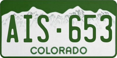 CO license plate AIS653