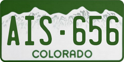 CO license plate AIS656
