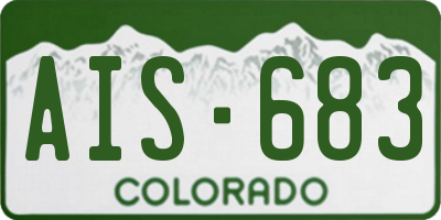 CO license plate AIS683