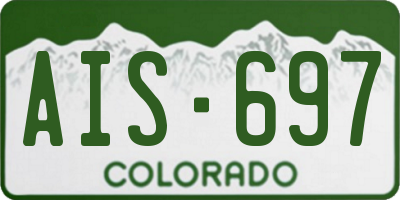 CO license plate AIS697