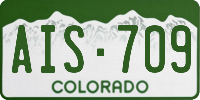 CO license plate AIS709