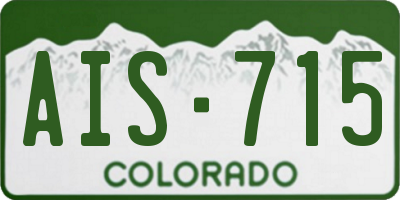 CO license plate AIS715