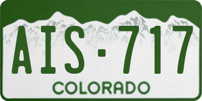CO license plate AIS717