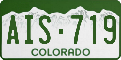 CO license plate AIS719