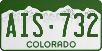CO license plate AIS732