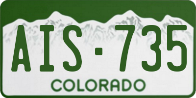 CO license plate AIS735