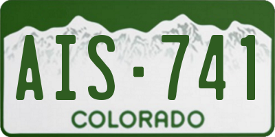 CO license plate AIS741