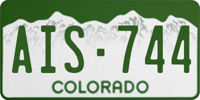 CO license plate AIS744